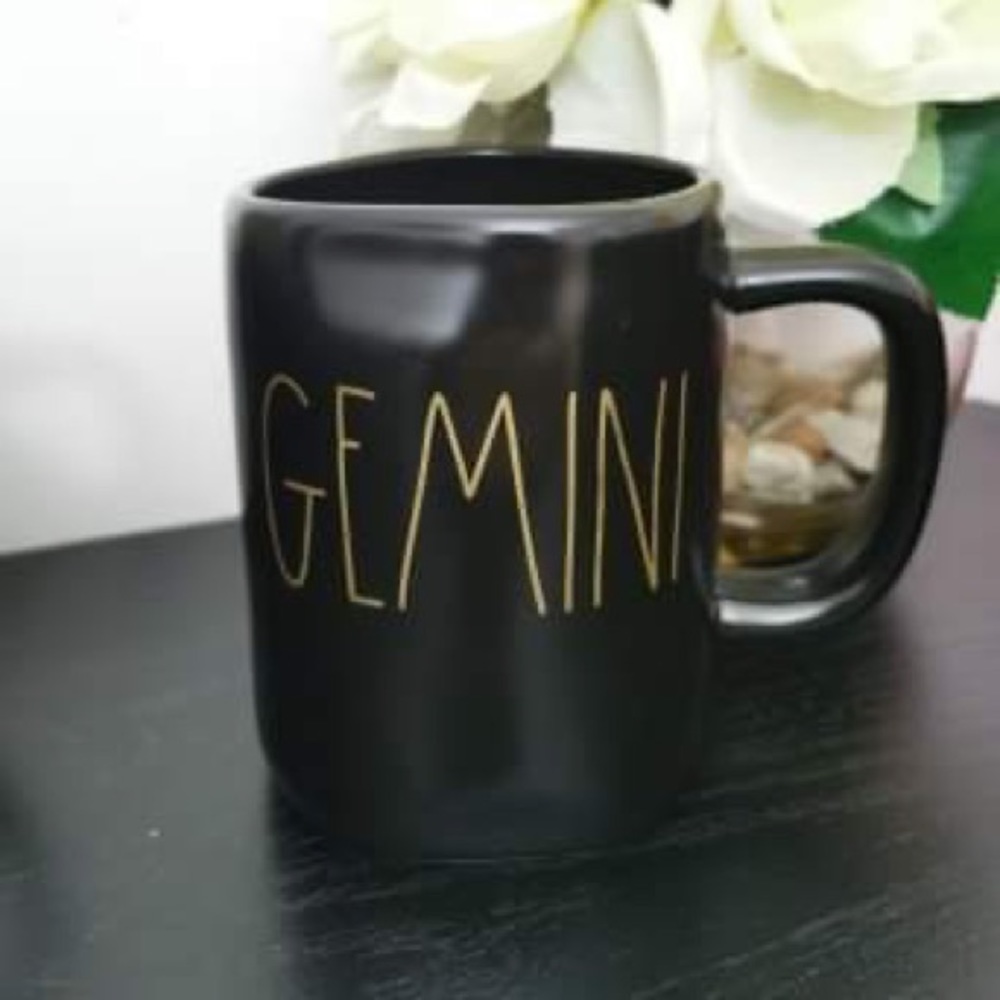 NWT Rae Dunn Gemini Mug Black/Gold Collectible - Picture 1 of 3